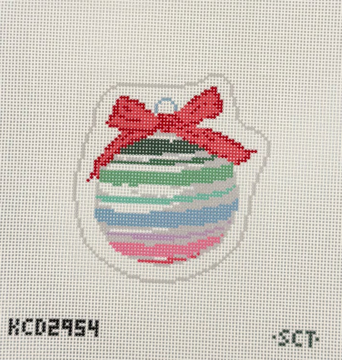 Rainbow Stripe Ornament Printed Canvas