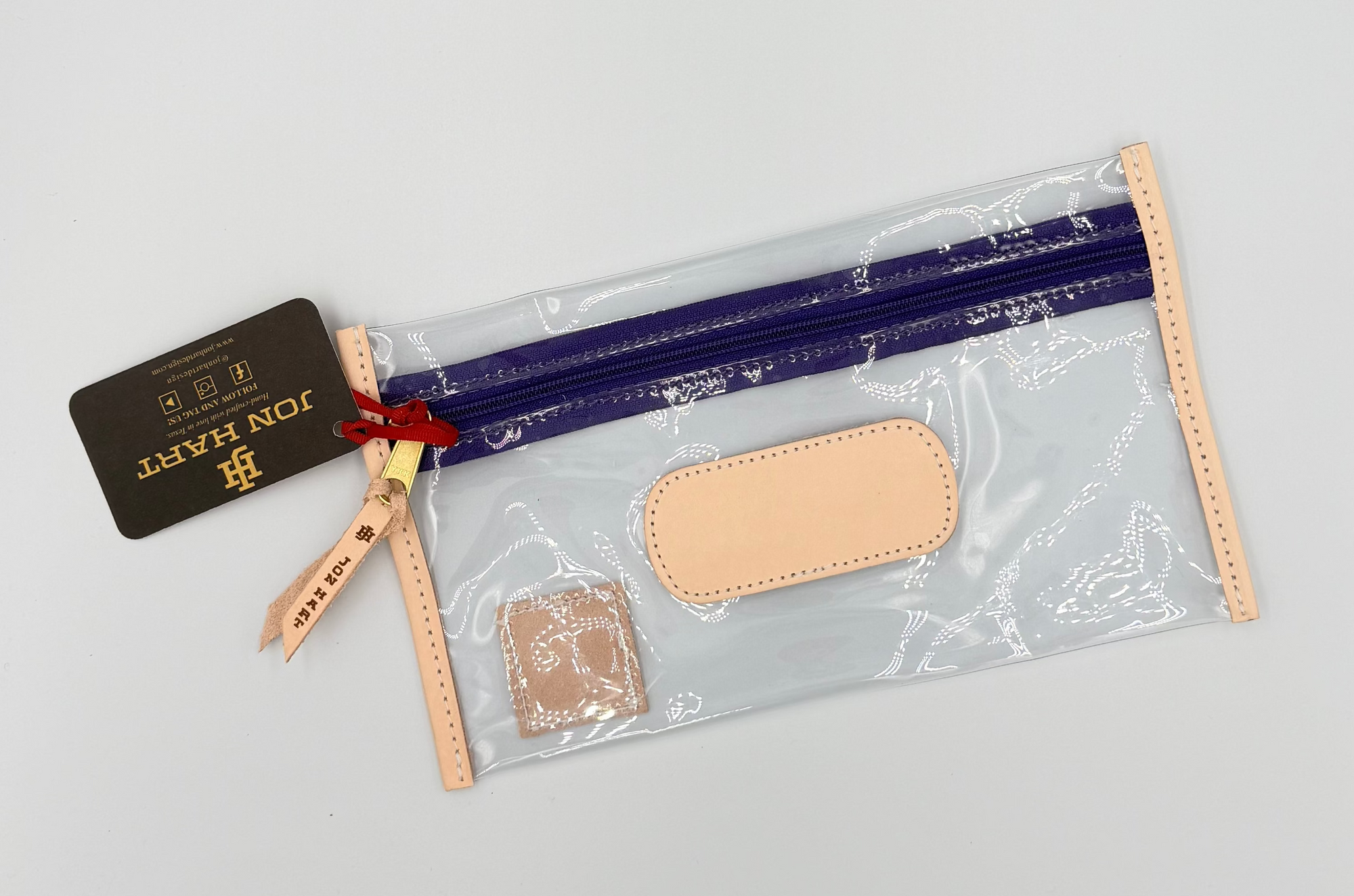 Clear Pouch Purple Webbing