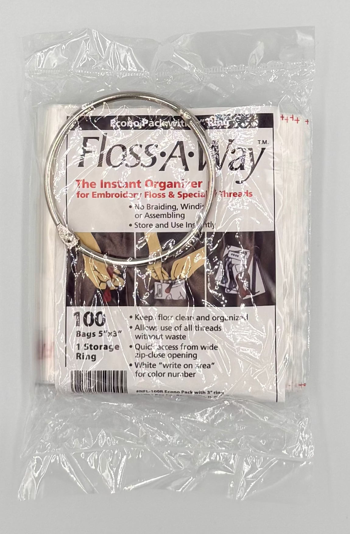 Floss-a-way Bags with Large Ring