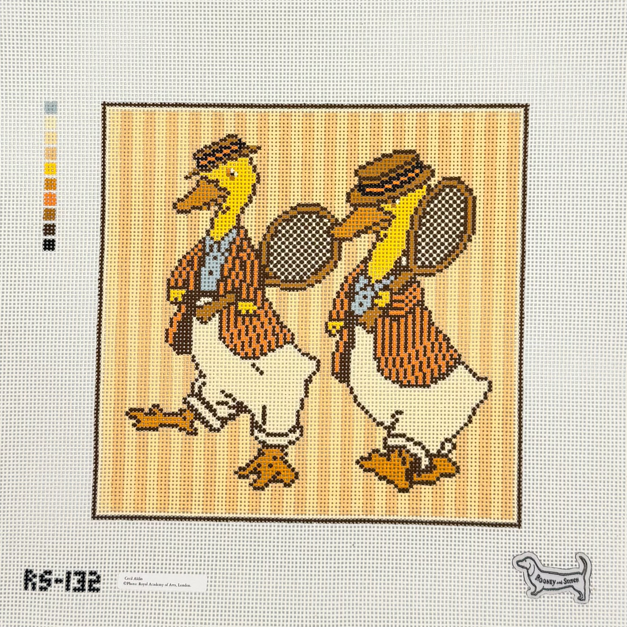 Tennis Ducks Large Canvas