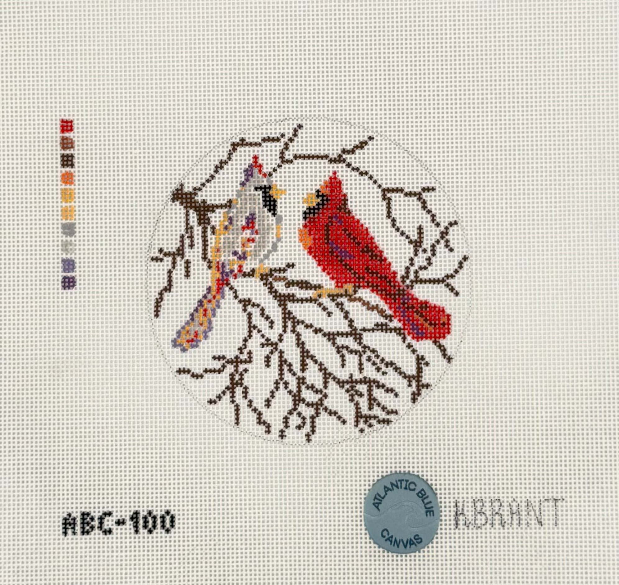 Snowy Cardinals Canvas