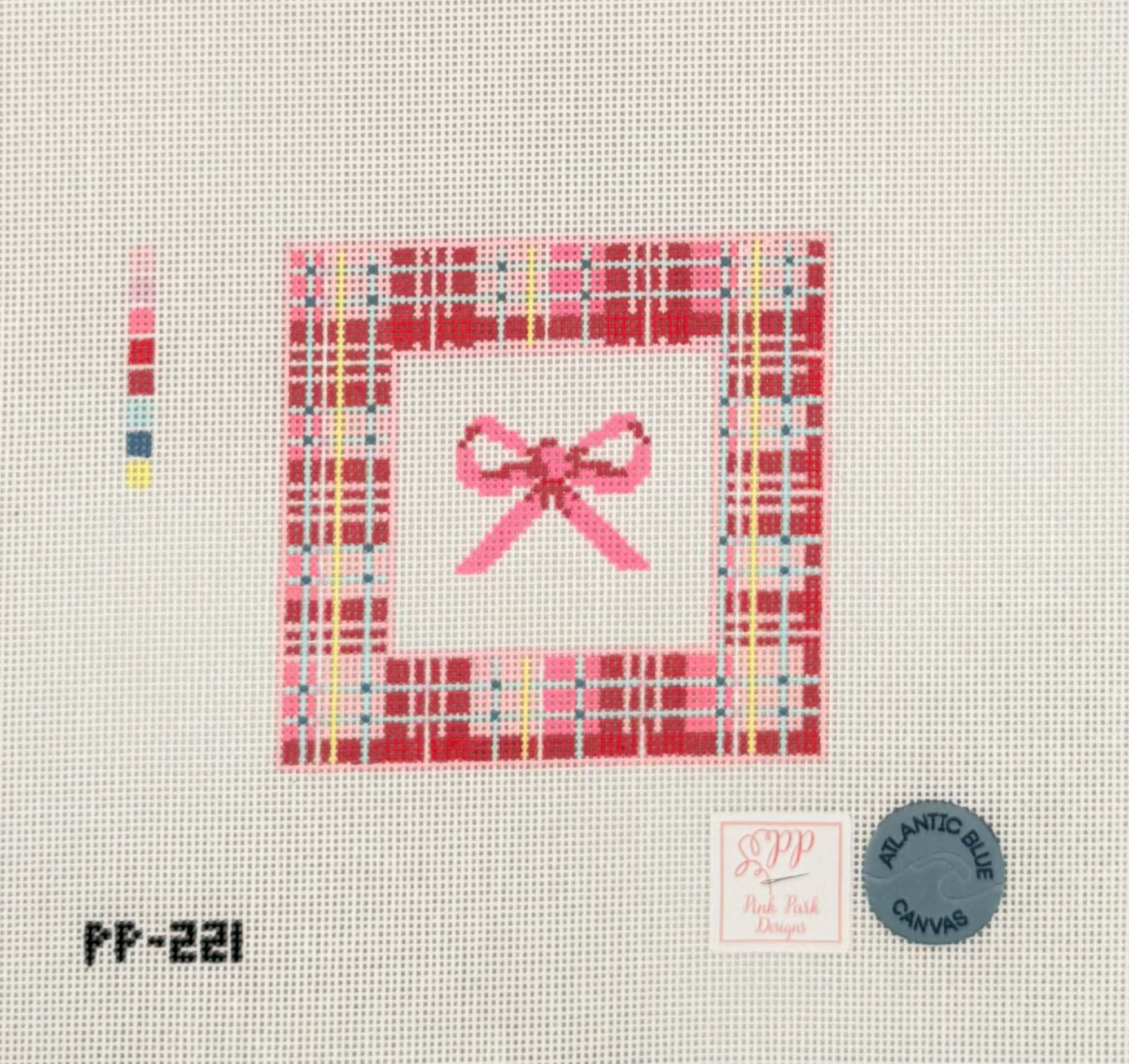 Bow Coaster Pink Canvas