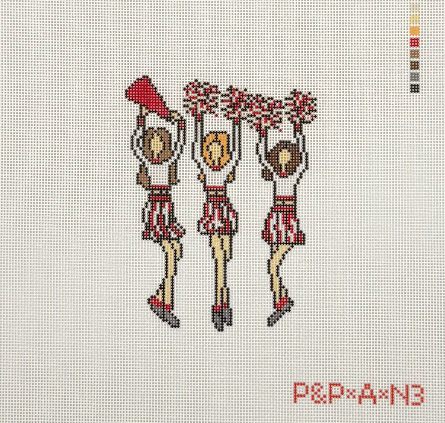 Maroon &amp; White Cheerleaders Canvas