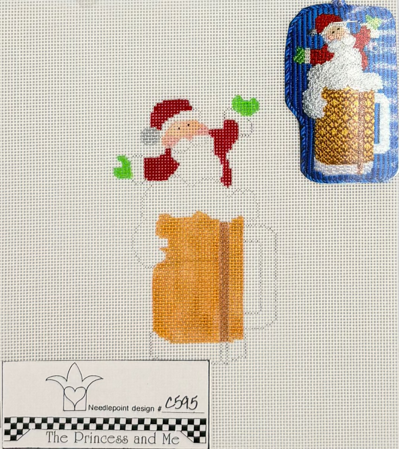 Beer Stein Santa Canvas