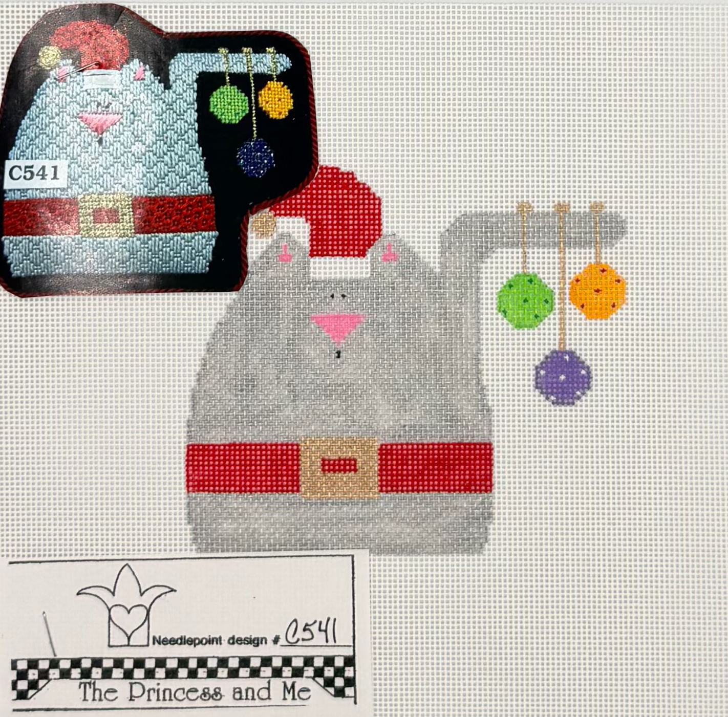 Fat Cat Santa Canvas