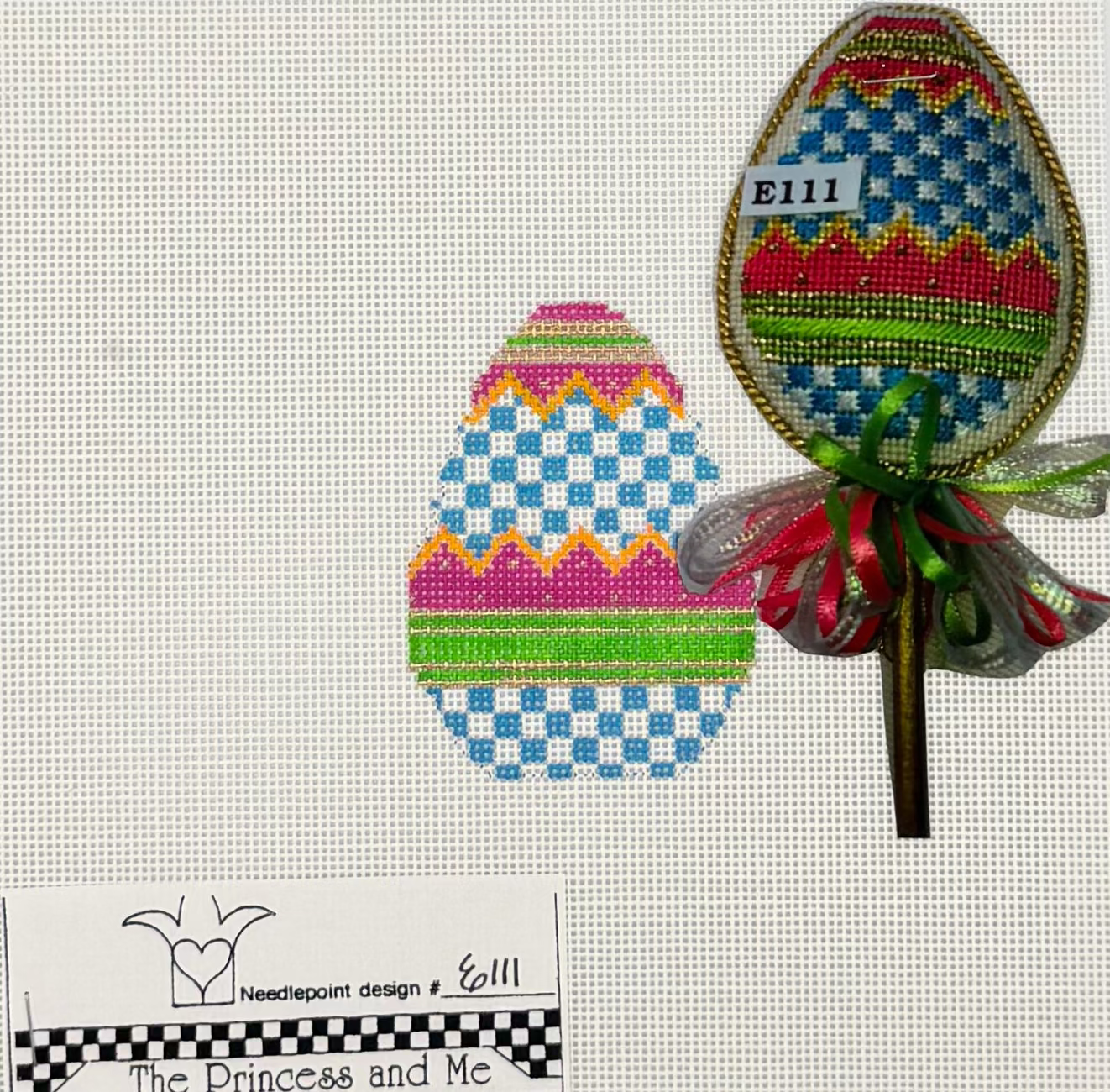 Checkerboard Egg Canvas