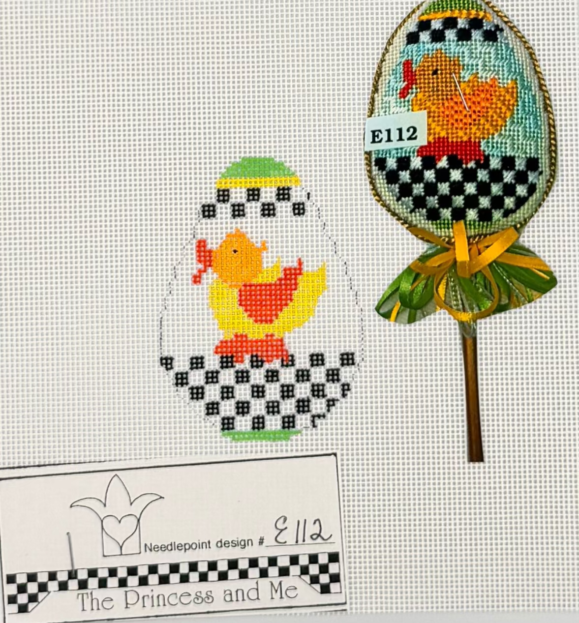 Checkerboard Chick Canvas