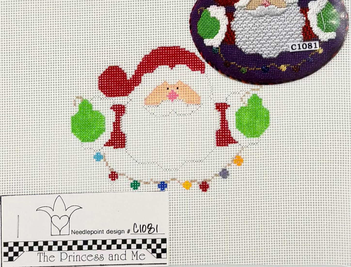 Stringing Along with Santa Canvas