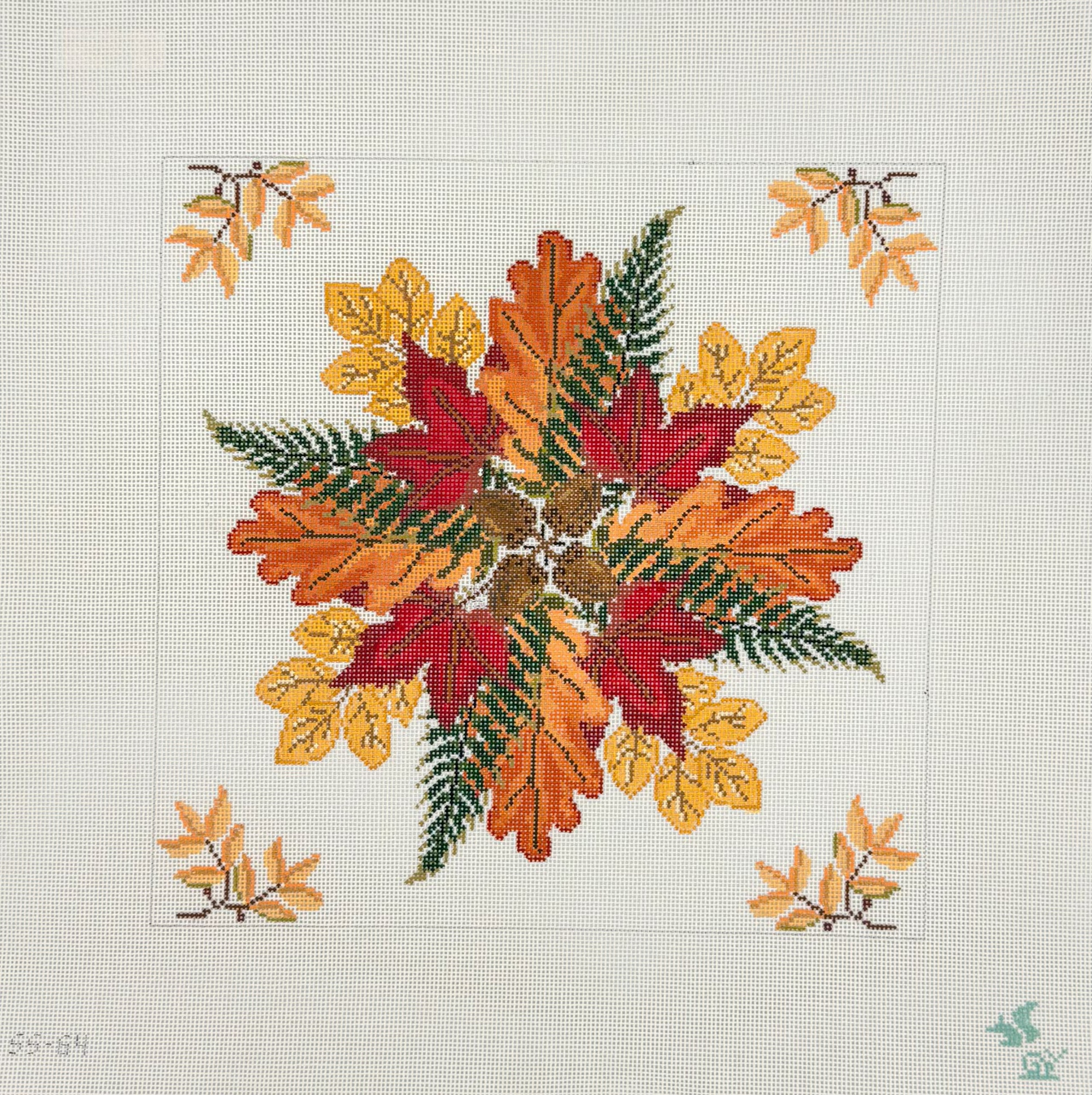 Fall Leaves and Ferns Canvas