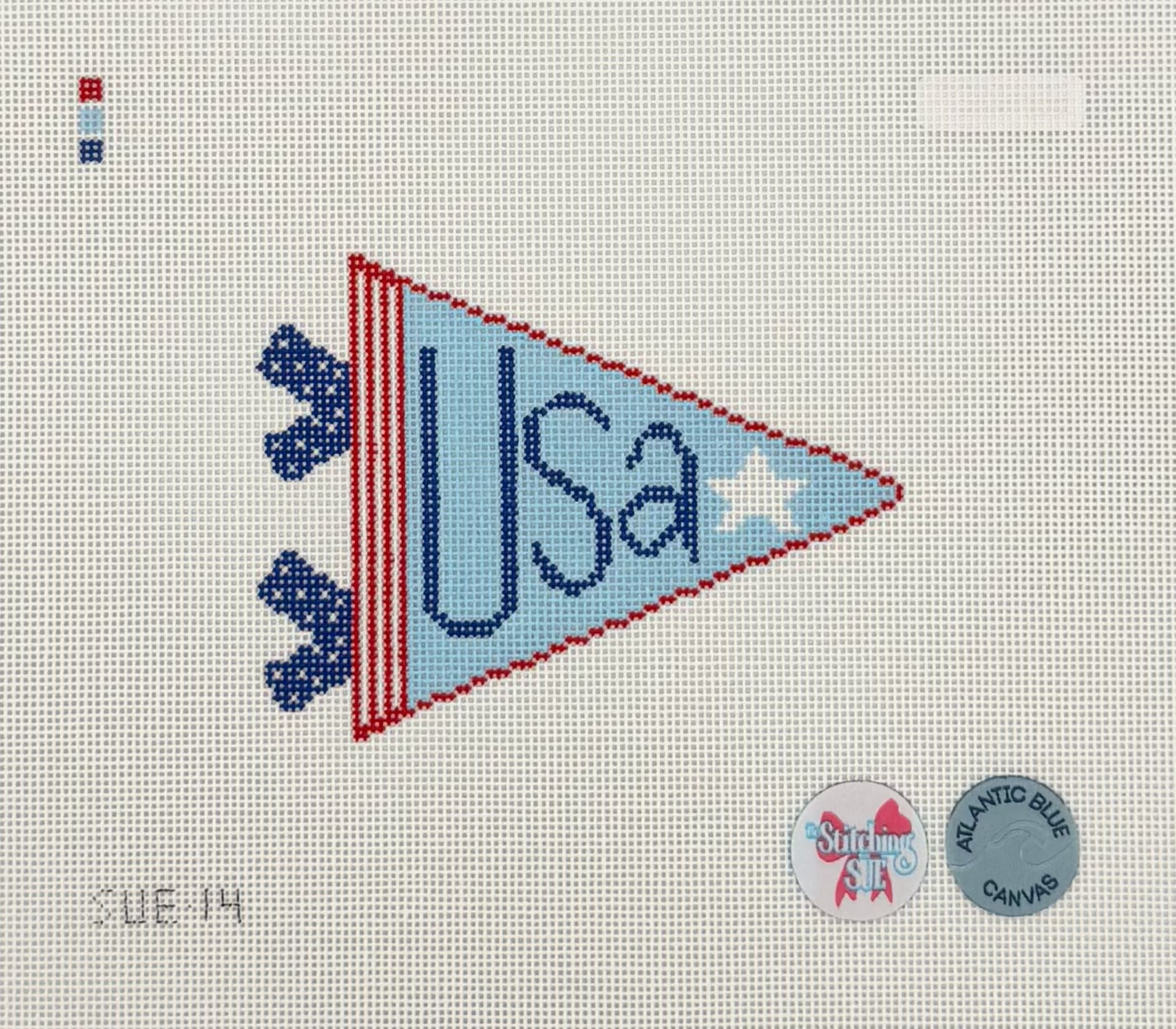 USA Flag Pennant Canvas
