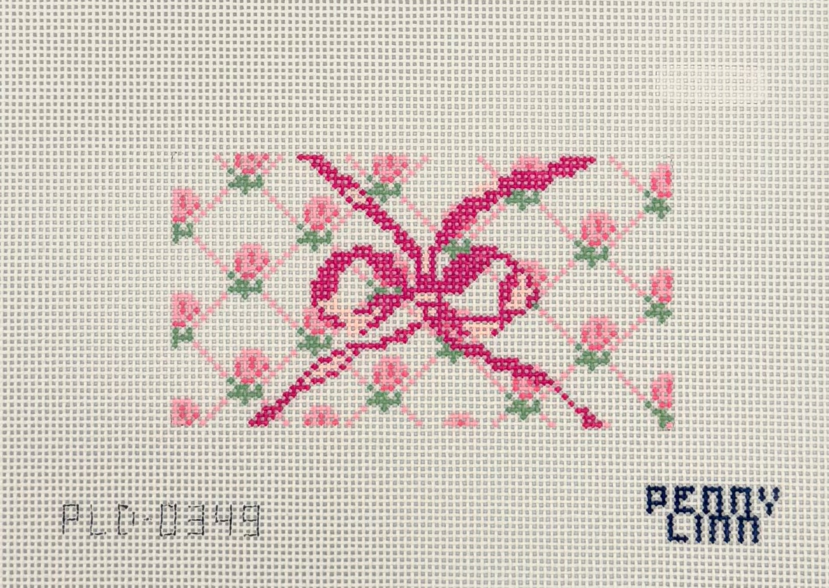 Pink Bow Trellis Clutch Insert Canvas