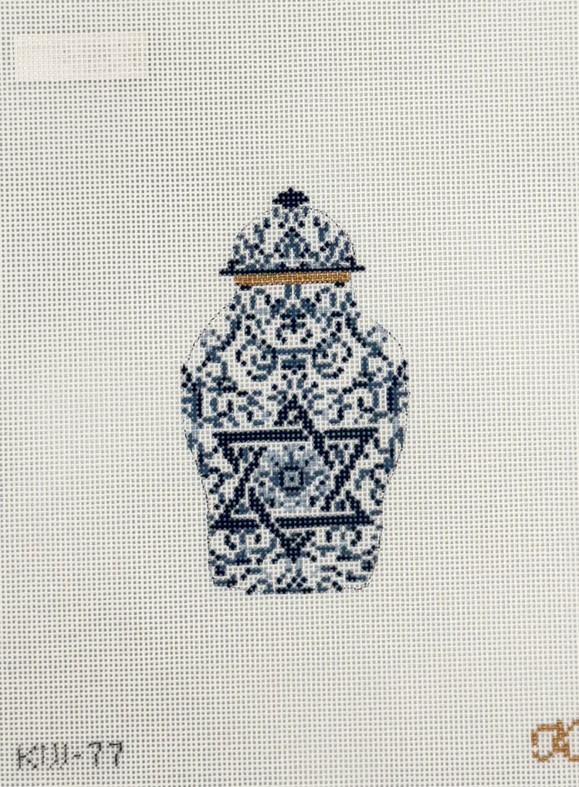 Transferware Judaica Ginger Jar