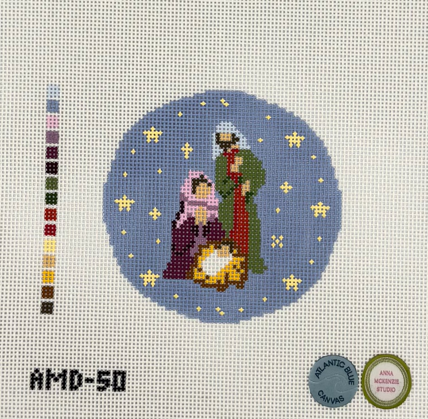 Holy Family Round Canvas