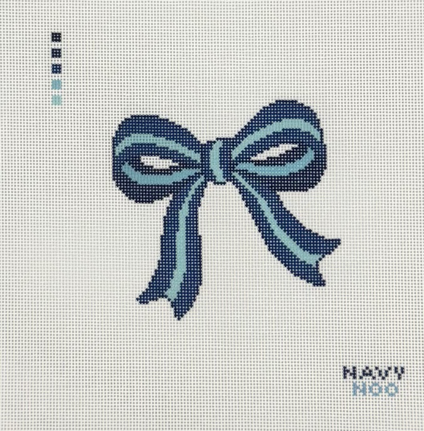 Navy Bow Canvas
