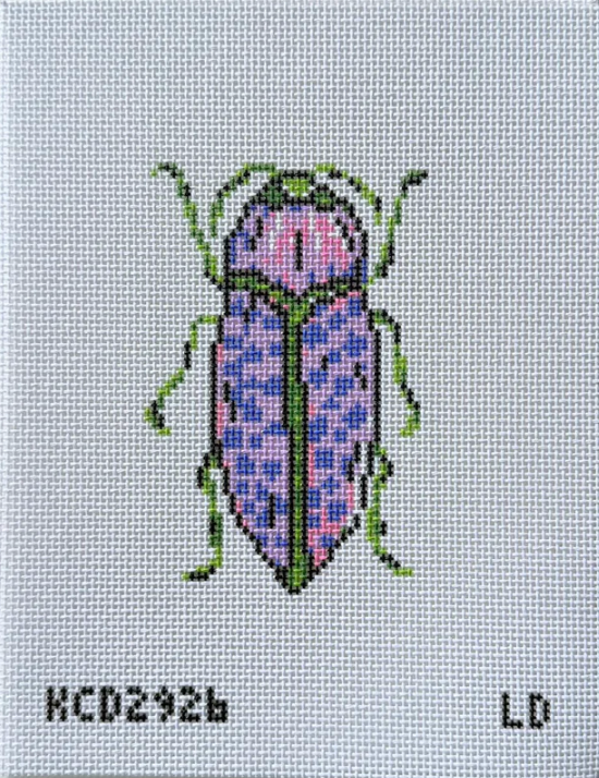 Purple Beetle Printed Canvas