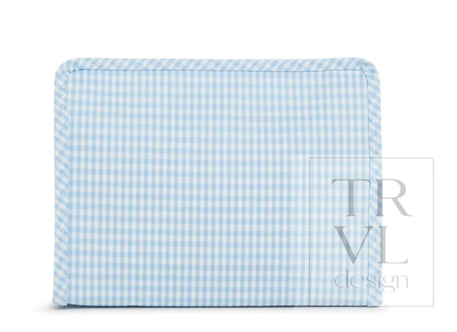 Roadie Medium Zip Pouch - Gingham Mist