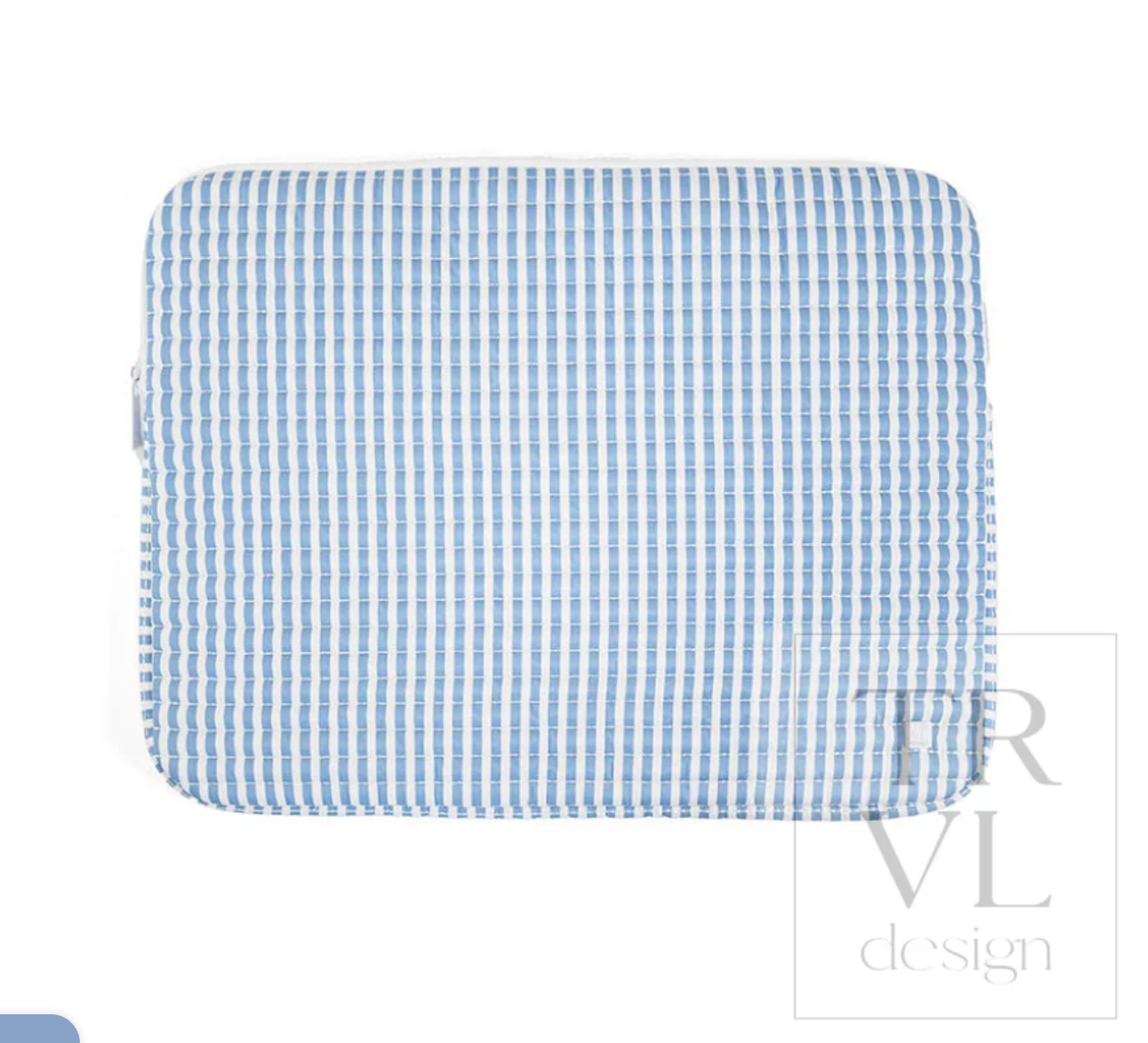 Quilted Laptop Sleeve - Pimlico Stripe Chambray