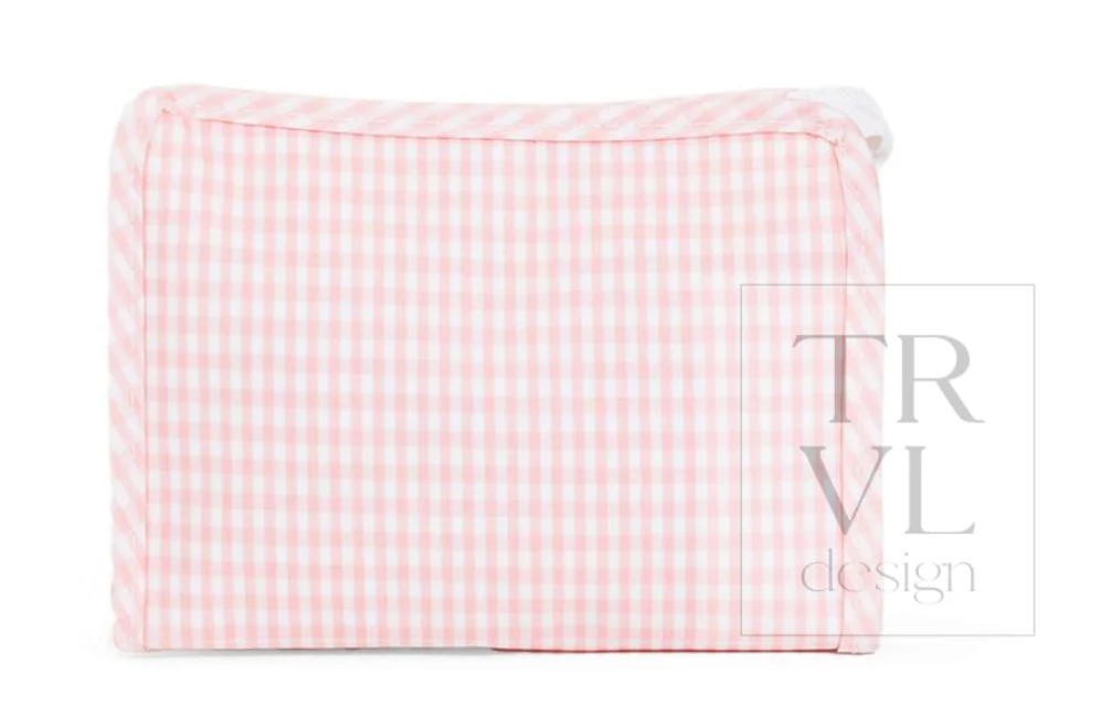 Roadie Small Zip Pouch - Gingham Taffy