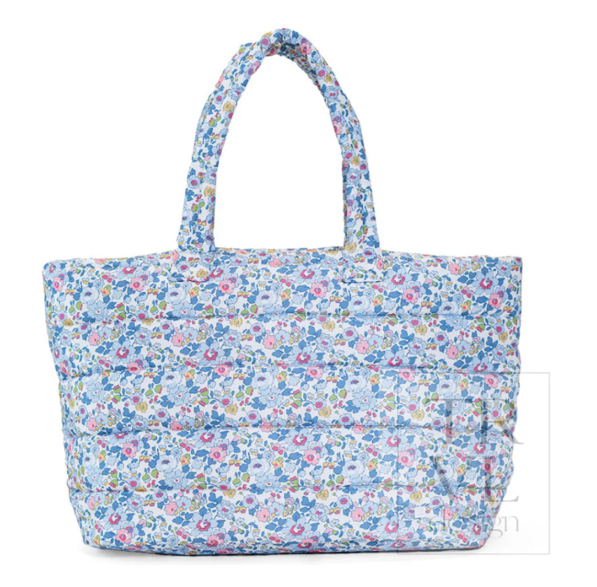 Luxe Puffer Tote Bag - Bridgehampton Floral