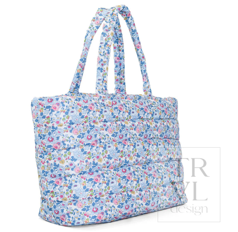 Luxe Puffer Tote Bag - Bridgehampton Floral