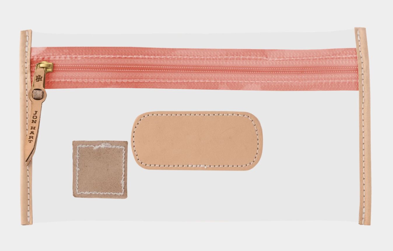 Clear Pouch Coral Webbing