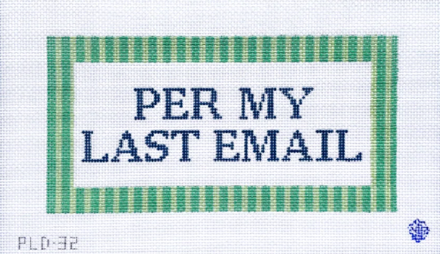 Per my Last Email Canvas