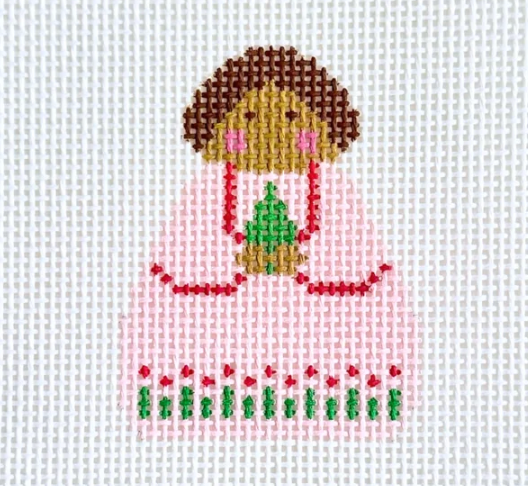 Pink Tree Angel Canvas