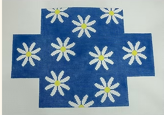 Daisies on Blue Canvas