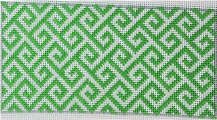 Greek Key Lime Canvas