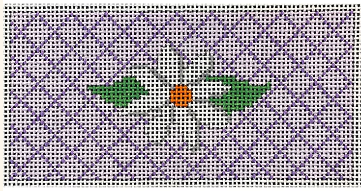White Flower on Lavender Insert Canvas