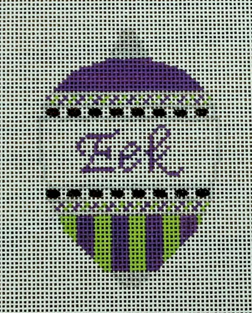 Bauble Eek Purple Green Canvas