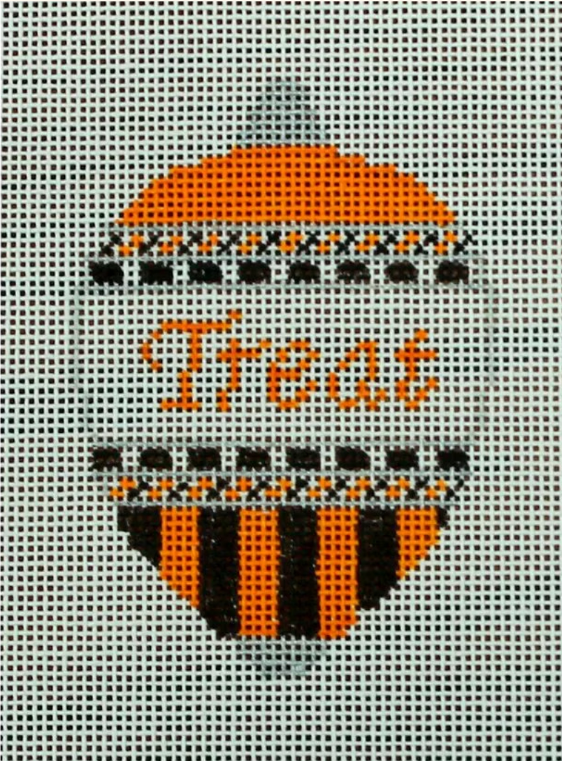 Bauble Treat Orange Black Canvas