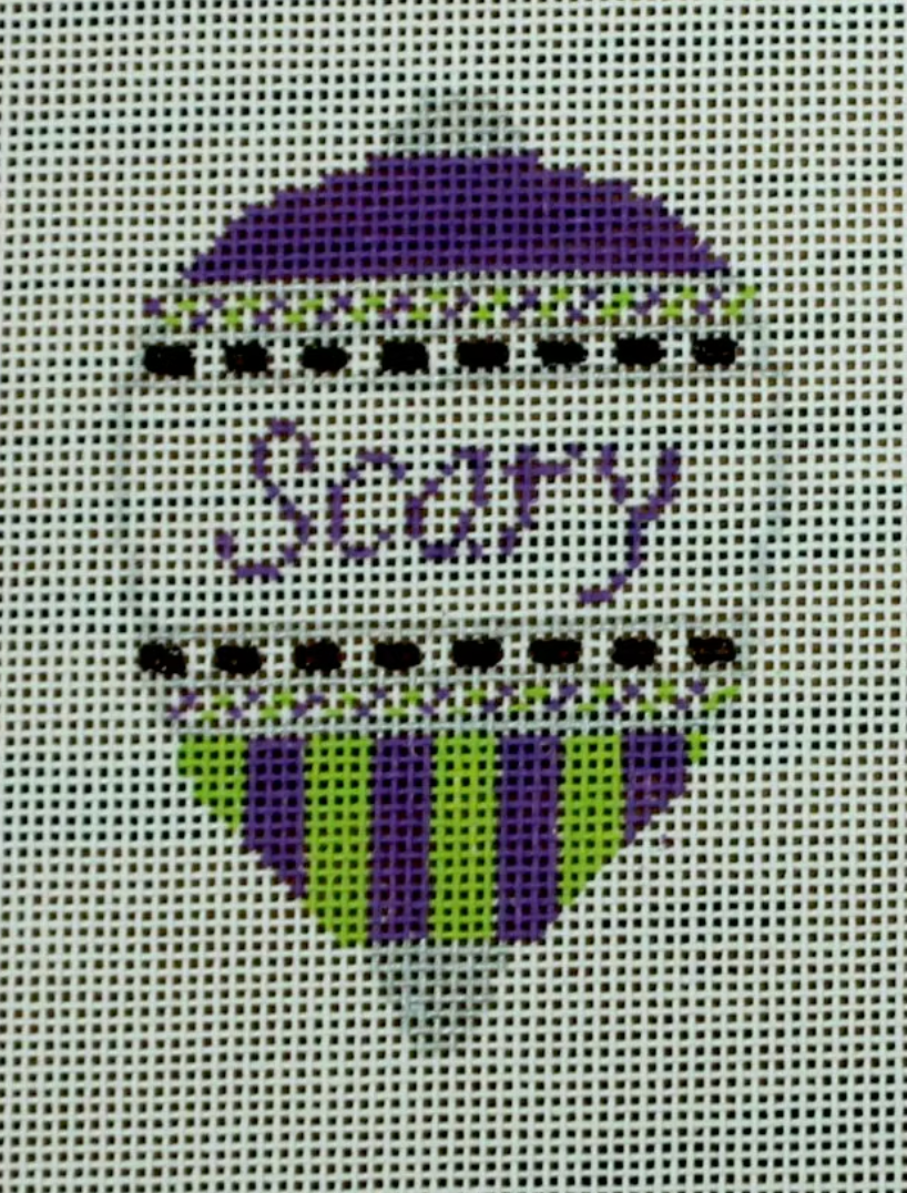 Bauble Scary Purple Green