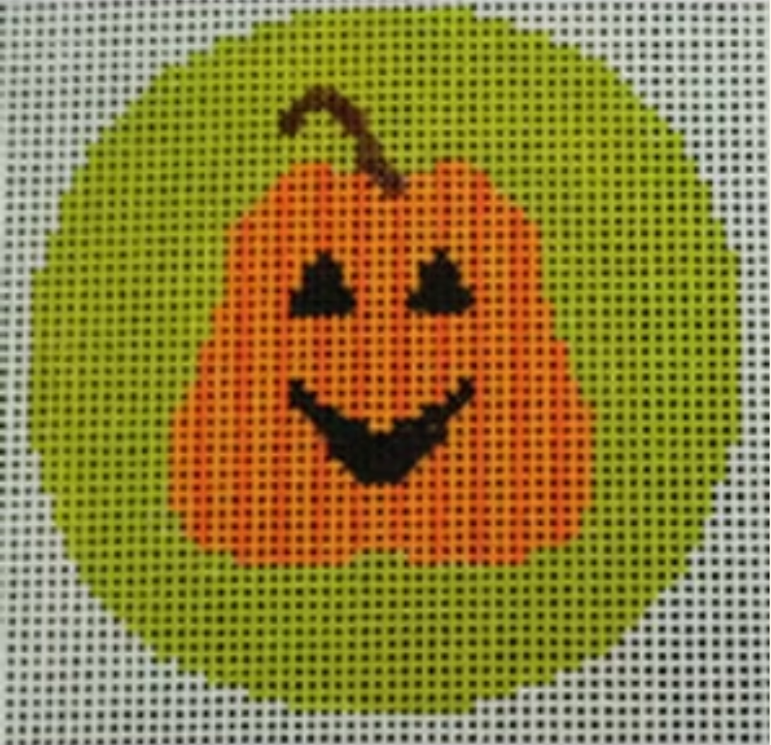 striped pumpkin on lime