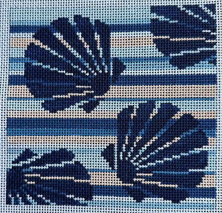 Scallops on Shore Stripes Canvas