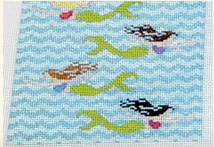 Mermaids in Waves Canvas