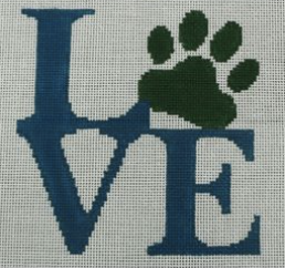Love Paw - Blue Canvas