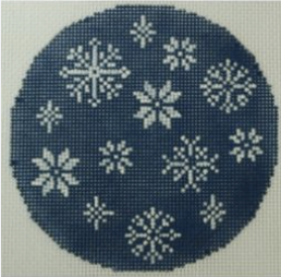snowflakes on navy Canvas