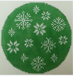 snowflakes on green Canvas