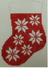 snowflakes on red Canvas