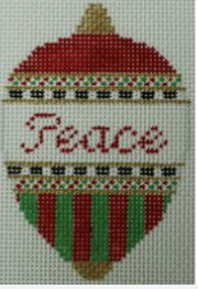 peace bauble red and green Canvas