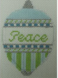 peace bauble blue and green Canvas