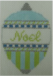 noel bauble blue and green Canvas