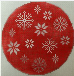 snowflakes on red Canvas
