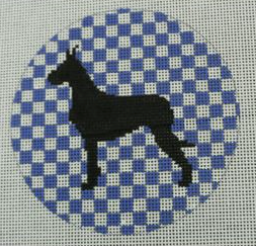 Great Dane on blueberry Canvas