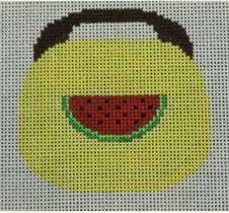 Watermelon on Yellow Canvas