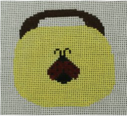 Ladybug on Yellow Canvas