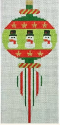 round with pinpoint bars snowman Canvas