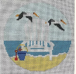 Adirondack Chair with Pelicans Canvas