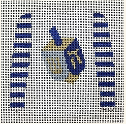 Dreidel on Light Blue Sweater Canvas